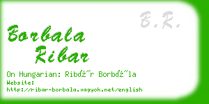 borbala ribar business card